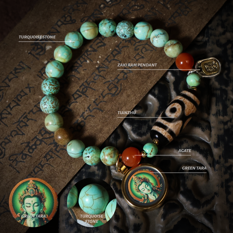 Tangka Turquoise Dzi Bead Bracelet -Family Harmony & Remove Bad EnergyGLETERYTraditional Chinese Jian Zhan ceramic teacup