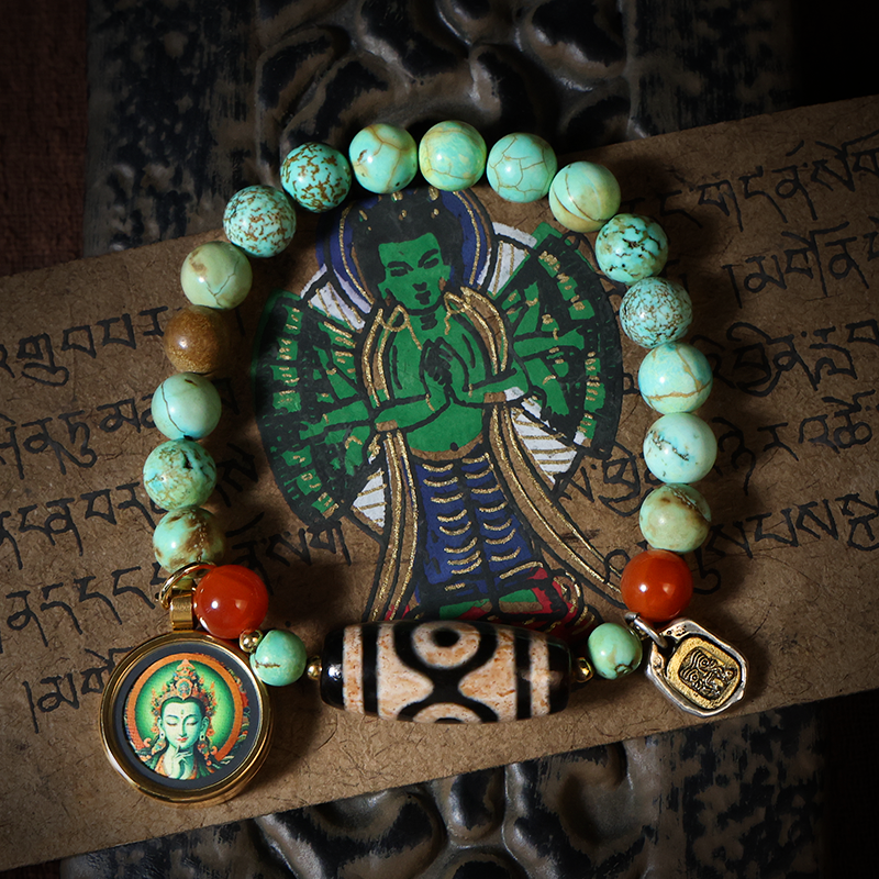 Tangka Turquoise Dzi Bead Bracelet -Family Harmony & Remove Bad EnergyGLETERYTraditional Chinese Jian Zhan ceramic teacup