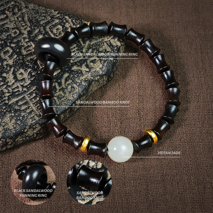 Sandalwood Bamboo Knot Bracelet-Creative Ideas &  Avoid Bad LuckGLETERYTraditional Chinese Jian Zhan ceramic teacup