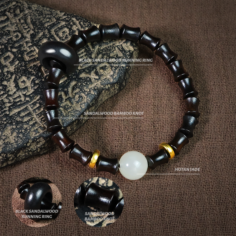 Sandalwood Bamboo Knot Bracelet-Creative Ideas &  Avoid Bad LuckGLETERYTraditional Chinese Jian Zhan ceramic teacup