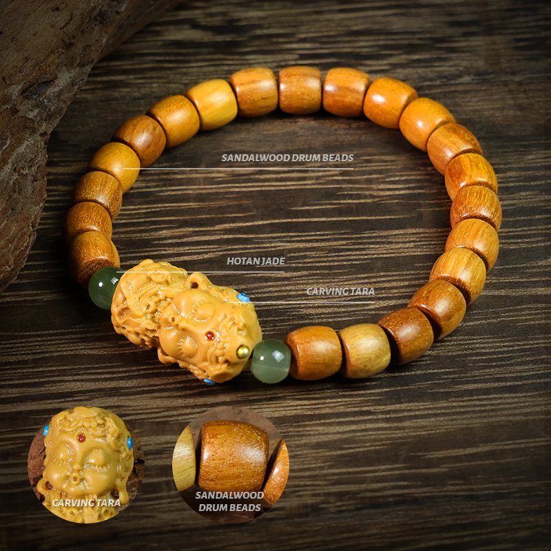 Hand-Carved Natural Wood Tara Bracelet- Stay Grounded & Good MoodGLETERYTraditional Chinese Jian Zhan ceramic teacup