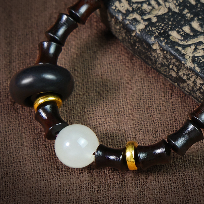 Sandalwood Bamboo Knot Bracelet-Creative Ideas &  Avoid Bad LuckGLETERYTraditional Chinese Jian Zhan ceramic teacup