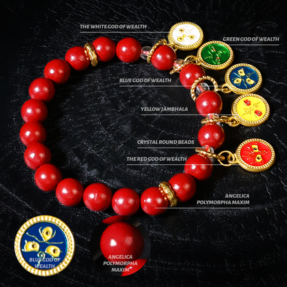 Five Wealth Gods Thangka Cinnabar Bracelet-Peace at Home & Remove Bad EnergyGLETERYTraditional Chinese Jian Zhan ceramic teacup