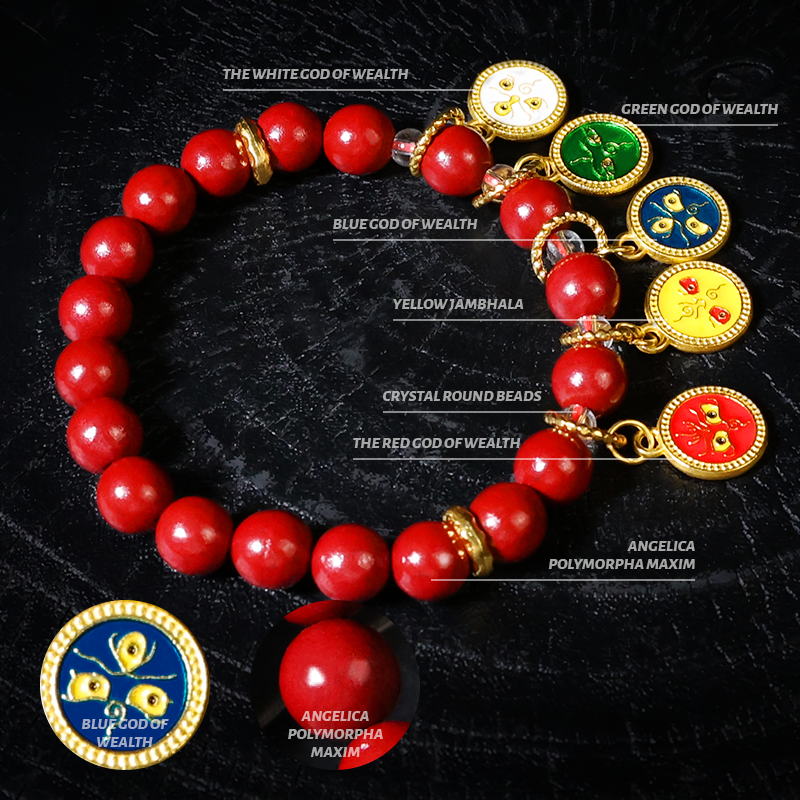 Five Wealth Gods Thangka Cinnabar Bracelet-Peace at Home & Remove Bad EnergyGLETERYTraditional Chinese Jian Zhan ceramic teacup