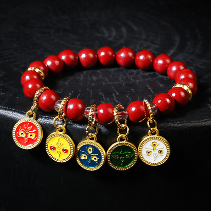 Five Wealth Gods Thangka Cinnabar Bracelet-Peace at Home & Remove Bad EnergyGLETERYTraditional Chinese Jian Zhan ceramic teacup