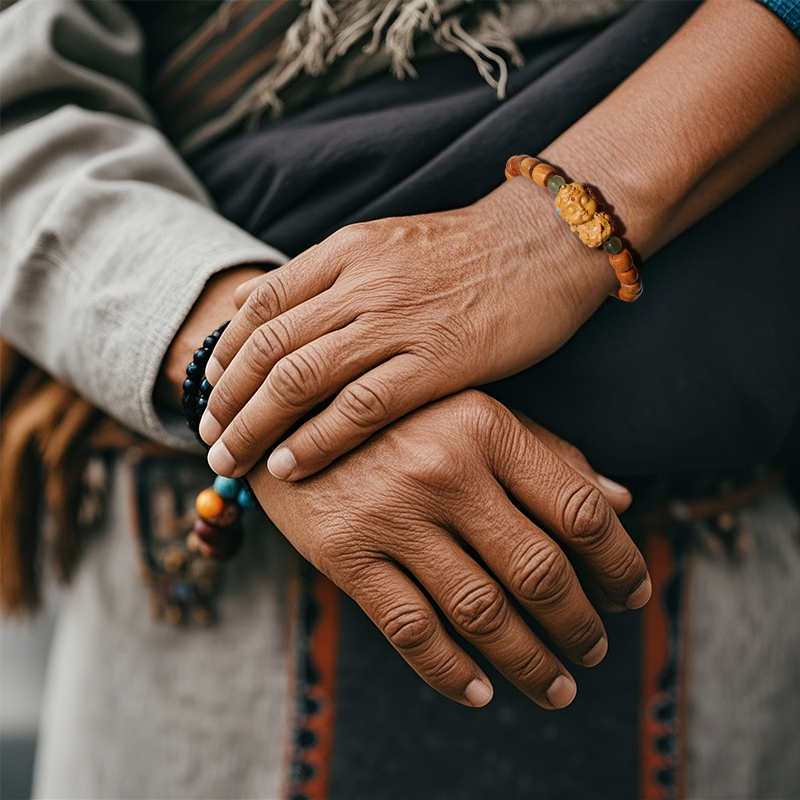 Hand-Carved Natural Wood Tara Bracelet- Stay Grounded & Good MoodGLETERYTraditional Chinese Jian Zhan ceramic teacup