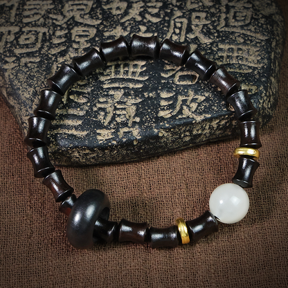 Sandalwood Bamboo Knot Bracelet-Creative Ideas &  Avoid Bad LuckGLETERYTraditional Chinese Jian Zhan ceramic teacup